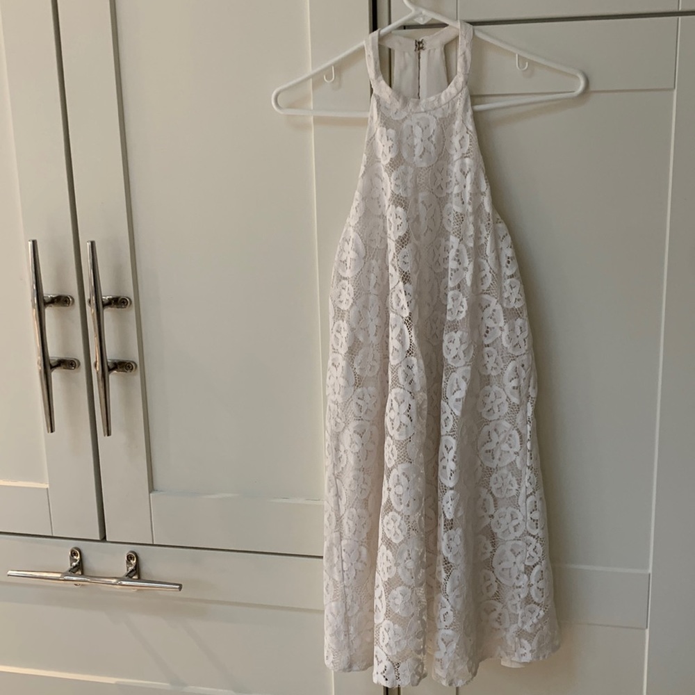 Lilly Pulitzer white lace racer back dress